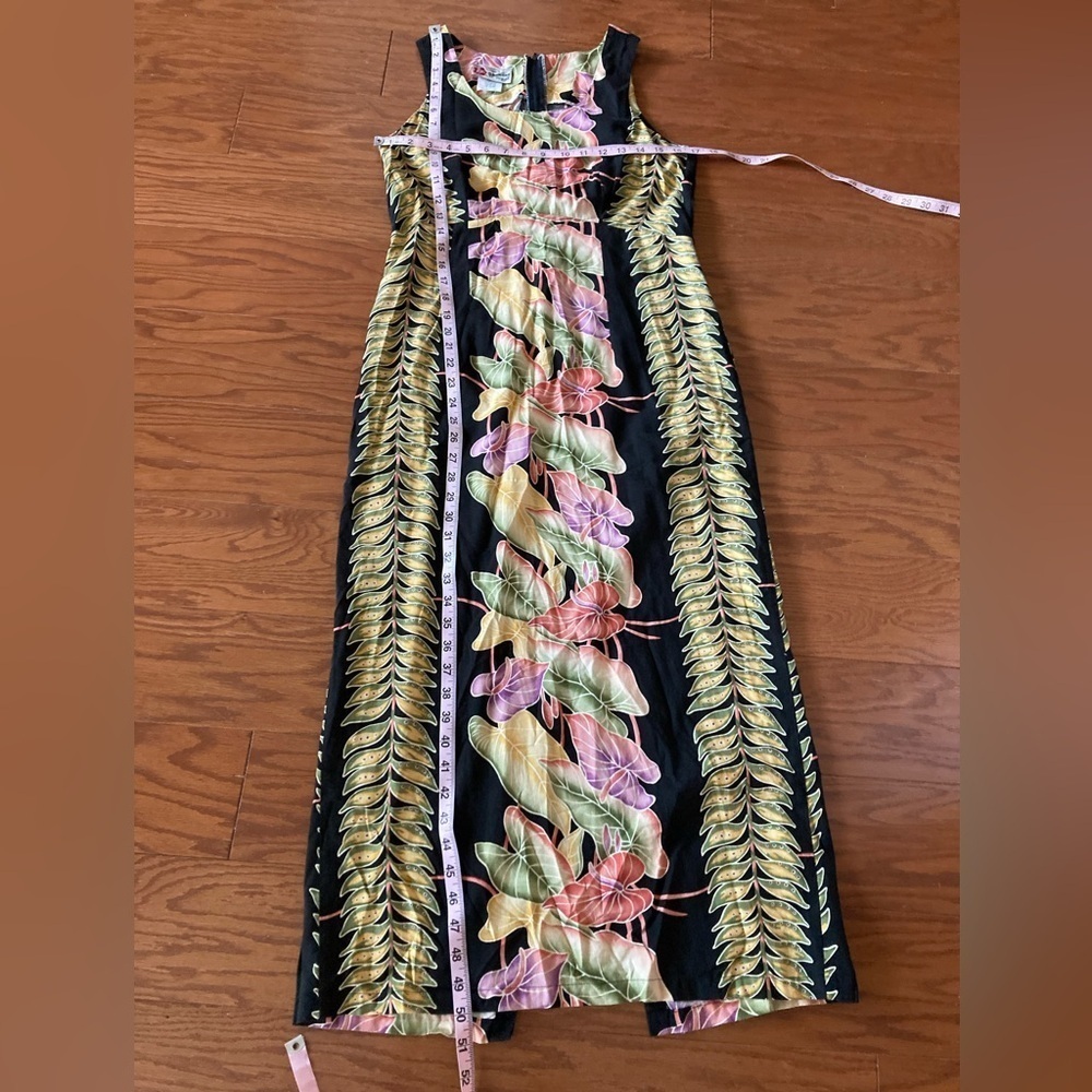 Vintage Hawaiian Maxi Dress, Tropical Print, Hilo Hattie’s Size 10 1990’s - Picture 11 of 13